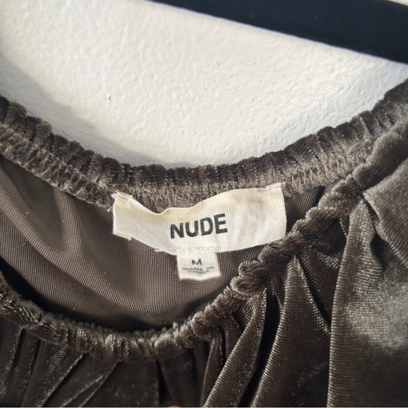 NUDE Velvet Bodysuit Size Medium - Picture 3 of 4